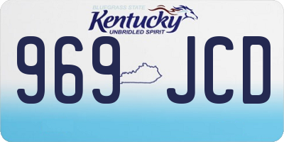 KY license plate 969JCD