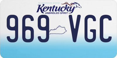 KY license plate 969VGC