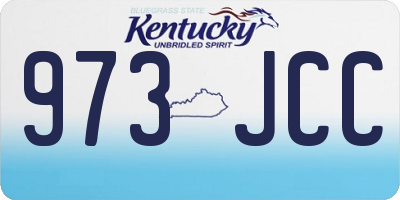 KY license plate 973JCC