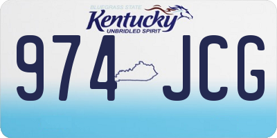 KY license plate 974JCG