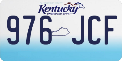 KY license plate 976JCF