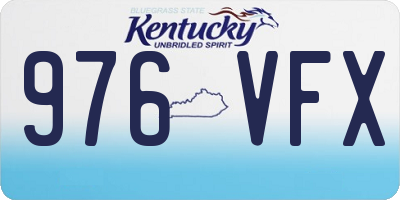 KY license plate 976VFX
