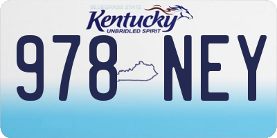 KY license plate 978NEY