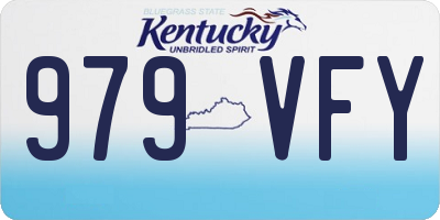 KY license plate 979VFY