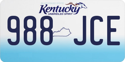KY license plate 988JCE