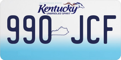 KY license plate 990JCF