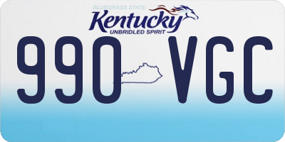 KY license plate 990VGC