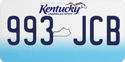 KY license plate 993JCB