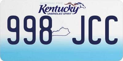 KY license plate 998JCC