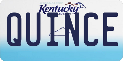KY license plate QUINCE