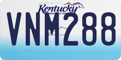 KY license plate VNM288