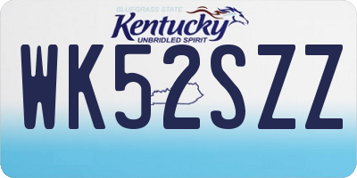 KY license plate WK52SZZ