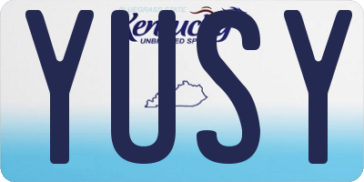 KY license plate YUSY