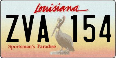 LA license plate ZVA154