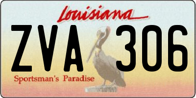 LA license plate ZVA306