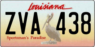 LA license plate ZVA438