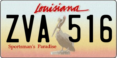 LA license plate ZVA516