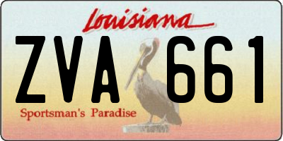 LA license plate ZVA661