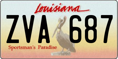 LA license plate ZVA687