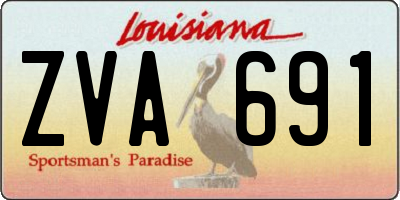 LA license plate ZVA691