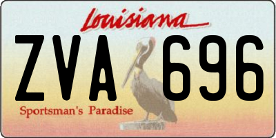 LA license plate ZVA696