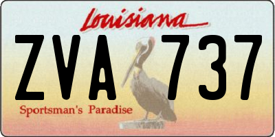 LA license plate ZVA737