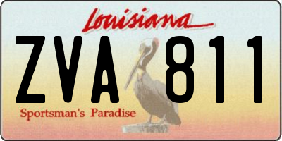 LA license plate ZVA811