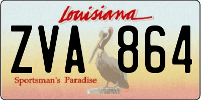 LA license plate ZVA864