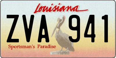 LA license plate ZVA941