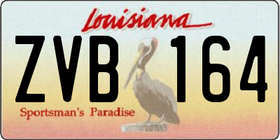 LA license plate ZVB164