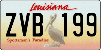 LA license plate ZVB199