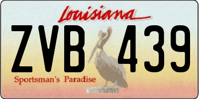 LA license plate ZVB439