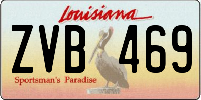 LA license plate ZVB469