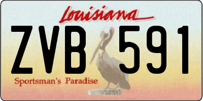 LA license plate ZVB591