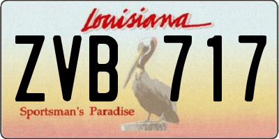 LA license plate ZVB717