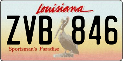 LA license plate ZVB846