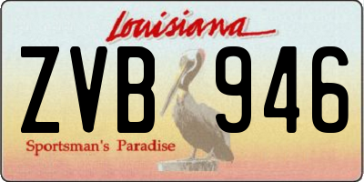LA license plate ZVB946