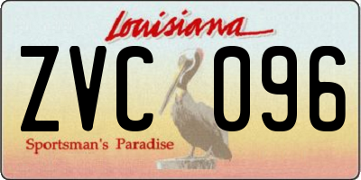 LA license plate ZVC096
