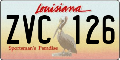 LA license plate ZVC126