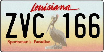 LA license plate ZVC166