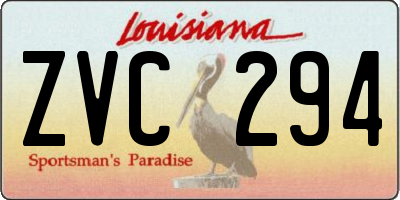 LA license plate ZVC294