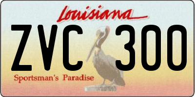 LA license plate ZVC300