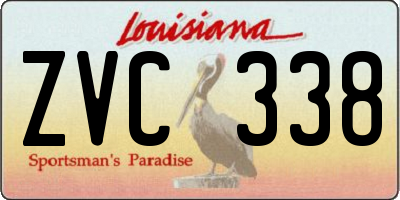 LA license plate ZVC338