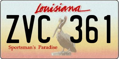 LA license plate ZVC361