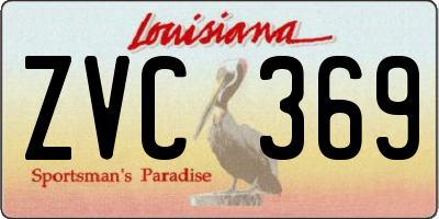 LA license plate ZVC369