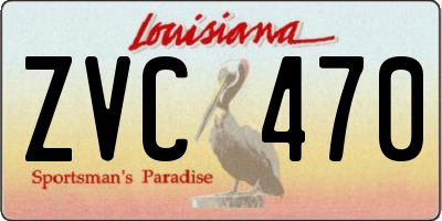 LA license plate ZVC470