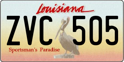 LA license plate ZVC505