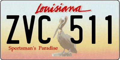 LA license plate ZVC511