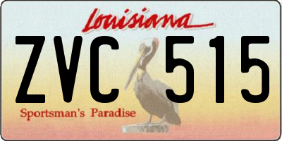 LA license plate ZVC515