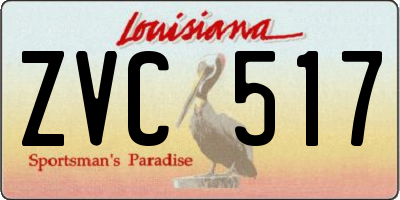LA license plate ZVC517